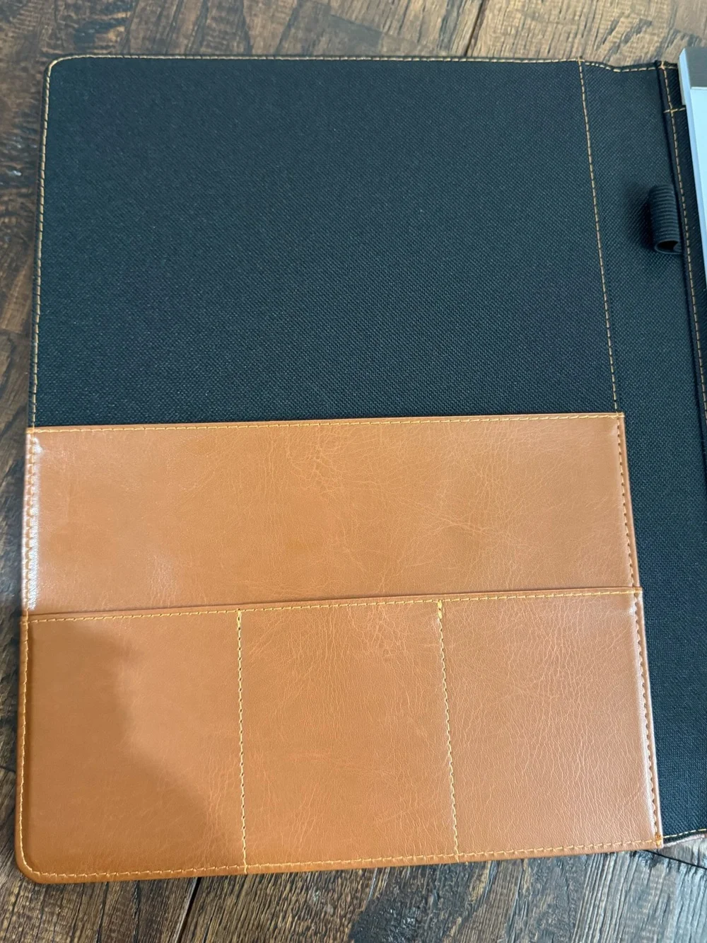Eccolo Leather Tablet Folio in Cognac Brown